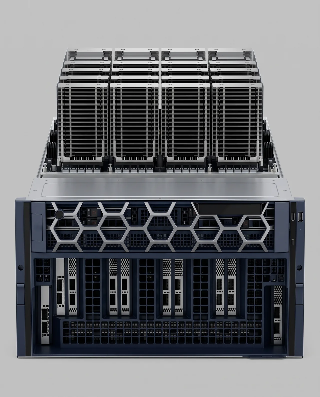 Dell PowerEdge XE9680 (8x AMD Instinct MI300X) — render