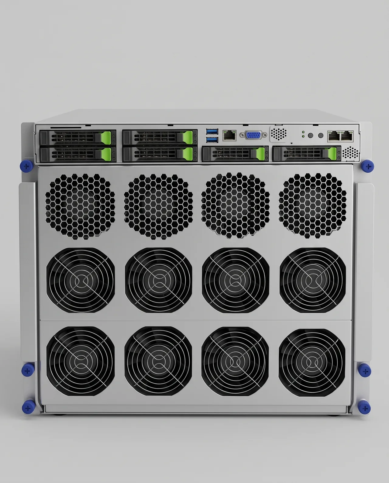 GIGABYTE G593-SD1-AAX3 (8x NVIDIA H200, air) — elevation