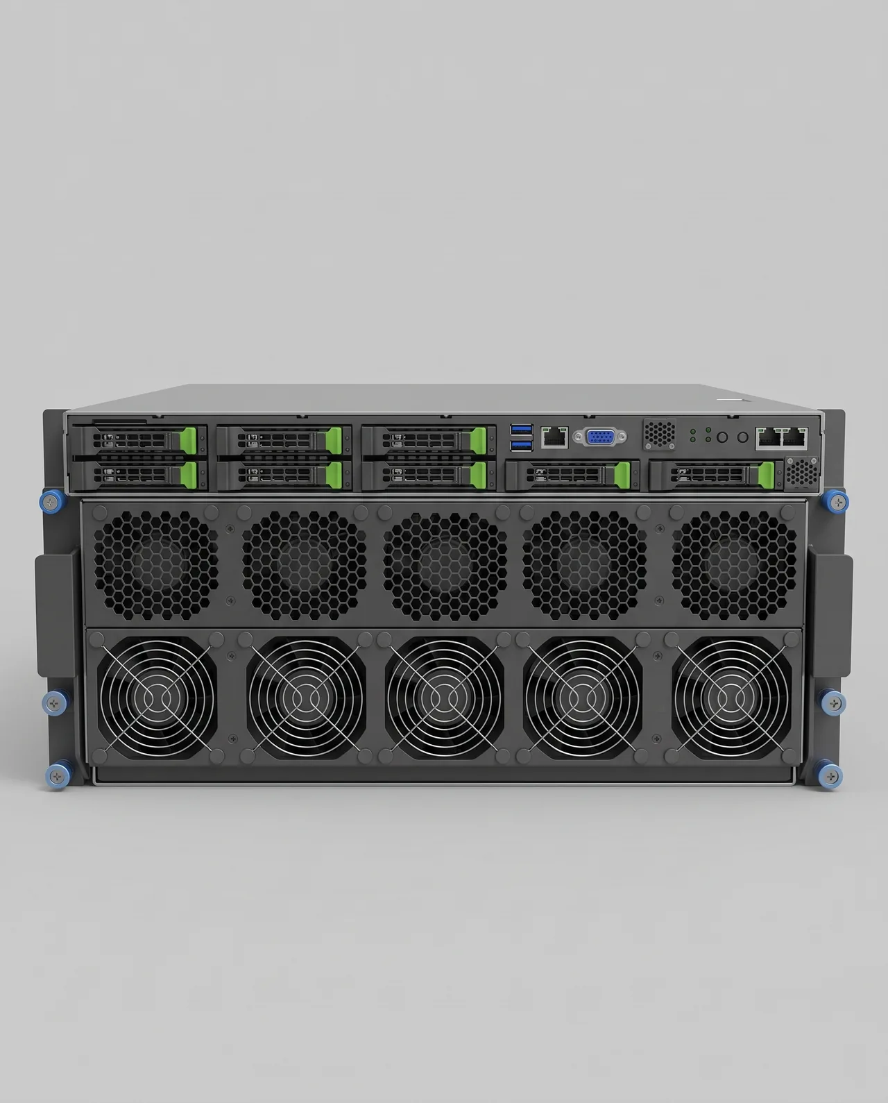 GIGABYTE G593-SD1-LAX3 (8x NVIDIA H200, direct liquid cooled) — render