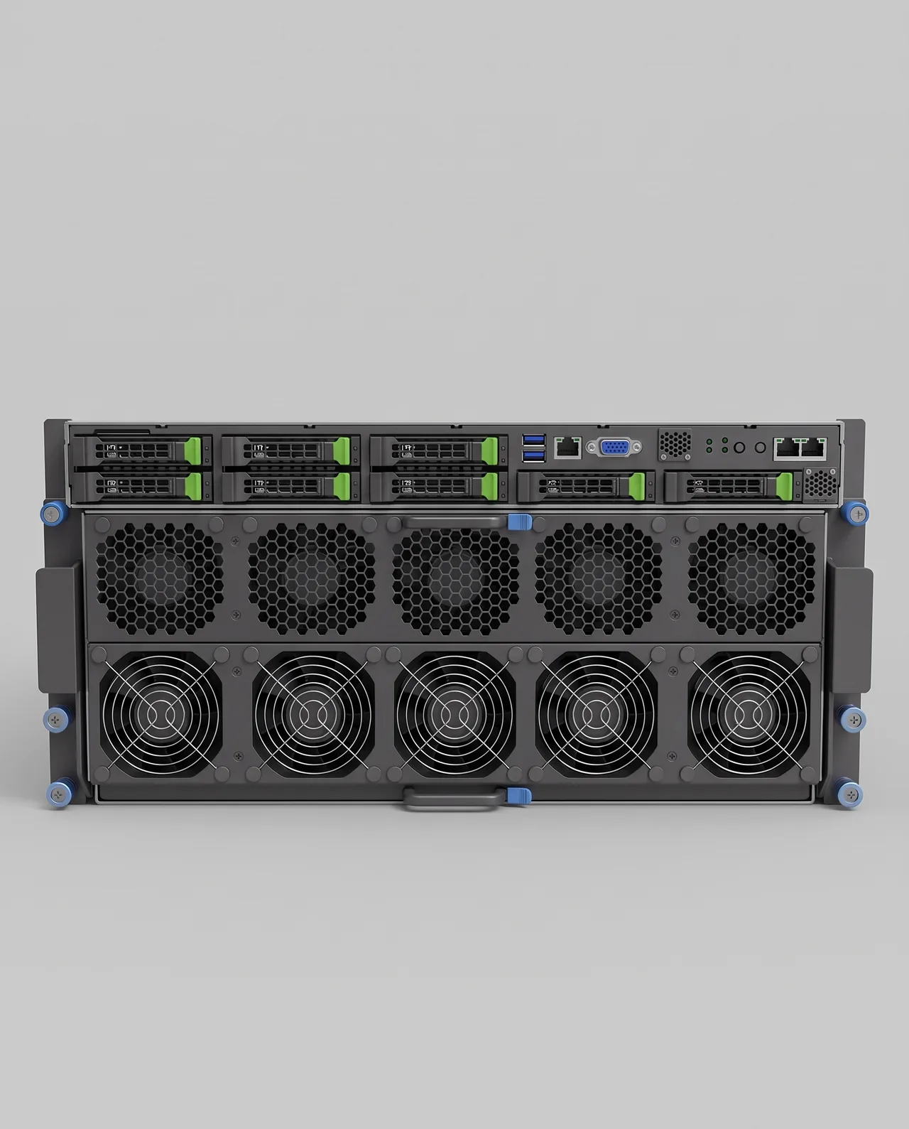 GIGABYTE G593-SD1-LAX3 (8x NVIDIA H200, direct liquid cooled) — elevation