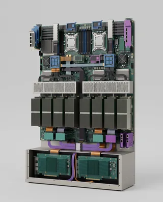 NVIDIA DGX H100 render