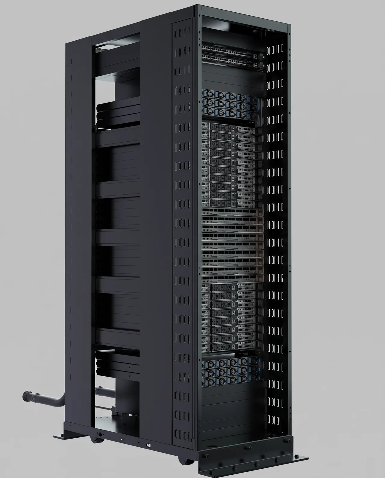 GIGABYTE GIGAPOD AI DLC Rack NVIDIA GB200 NVL72 (DLB2-CB1) — render