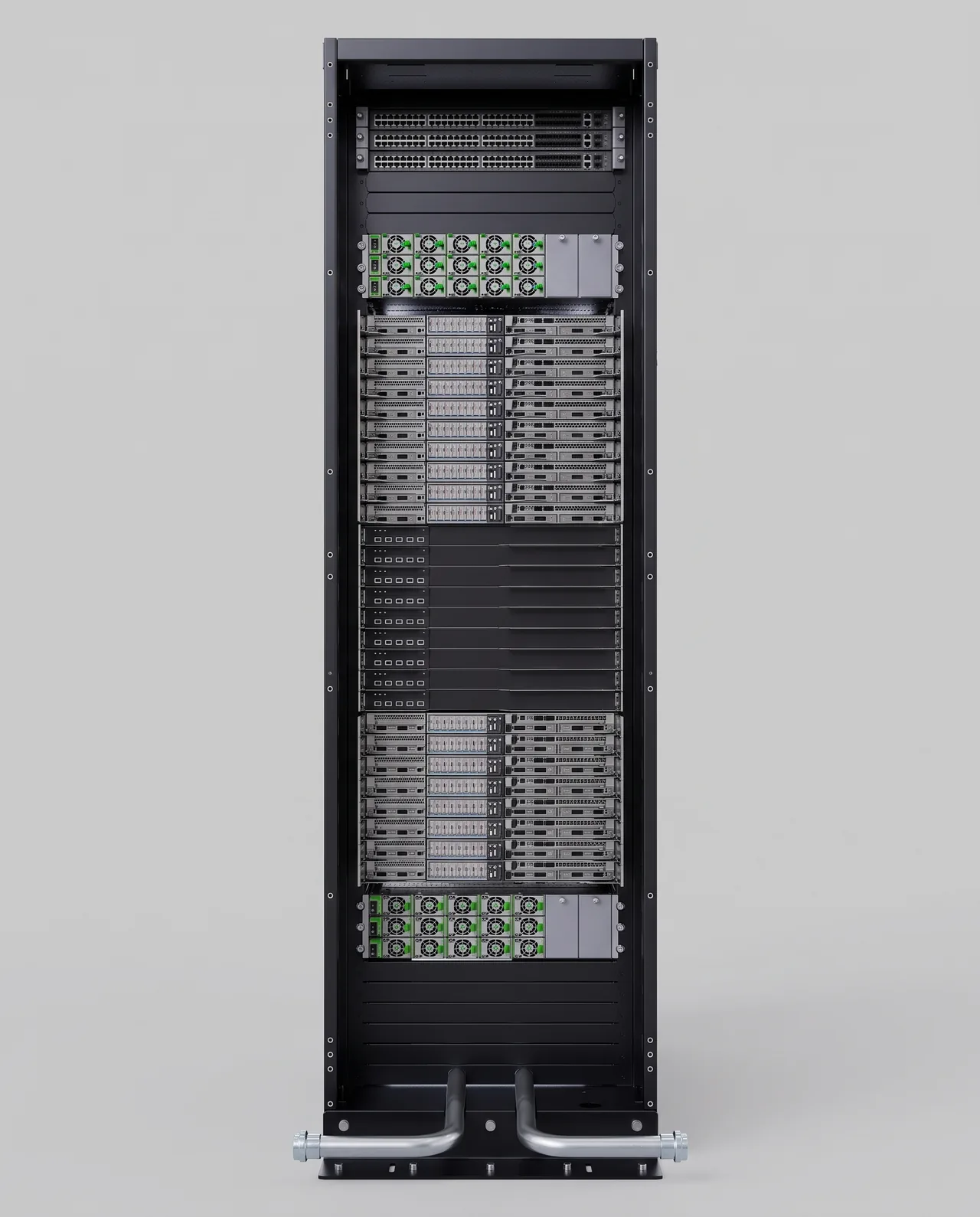 GIGABYTE GIGAPOD AI DLC Rack NVIDIA GB300 NVL72 (DLB2-CB3) — elevation